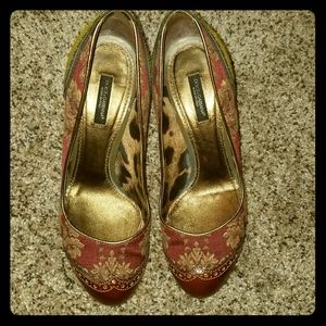 Dolce and Gabbana Oxford Burgundy/Red Oxford Pumps